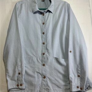 Duluth Trading Co Light Blue Shirt Jacket